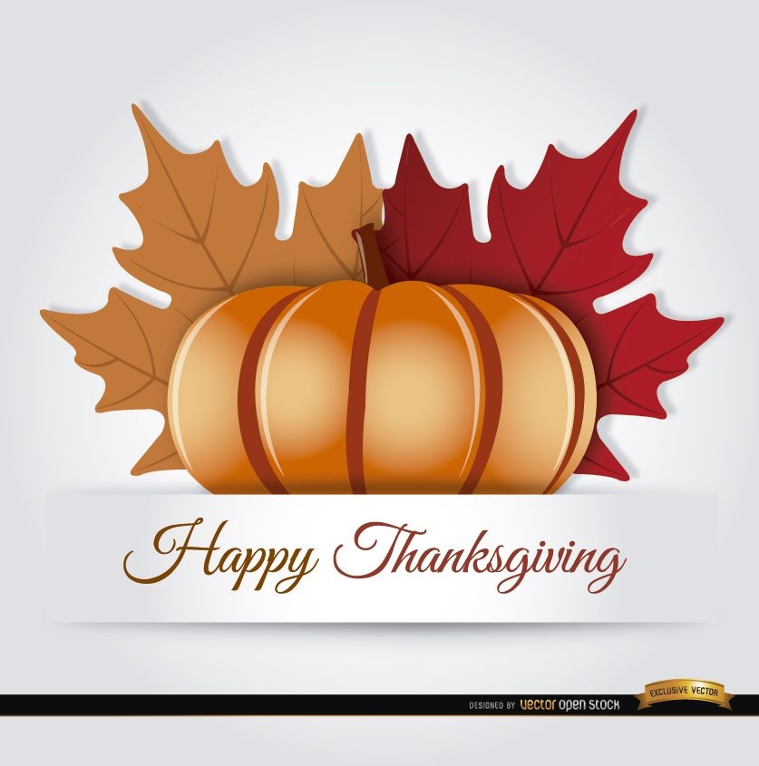 Thanksgiving-K?rbis Herbstlaub Hintergrund