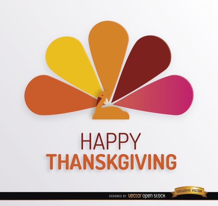 Thanksgiving Truthahn bunter Schwanz Hintergrund