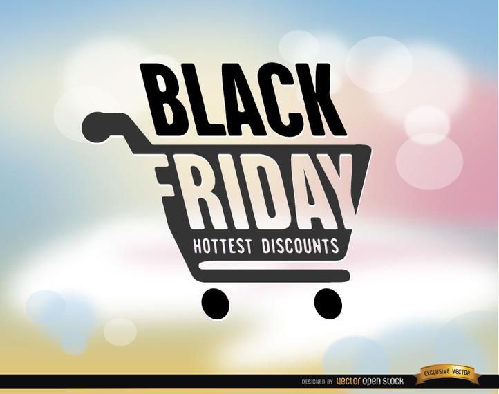 Black Friday shopping cart background Black Friday shopping cart background
