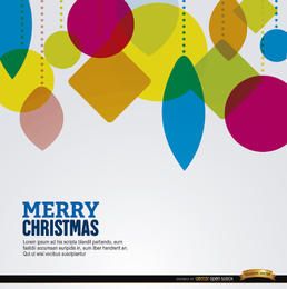 Fondo colgante de formas geométricas navideñas
