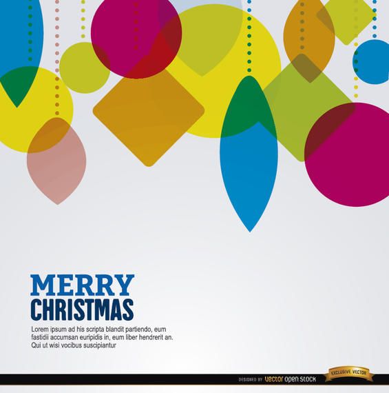 Christmas geometric shapes hanging background Christmas geometric shapes hanging background