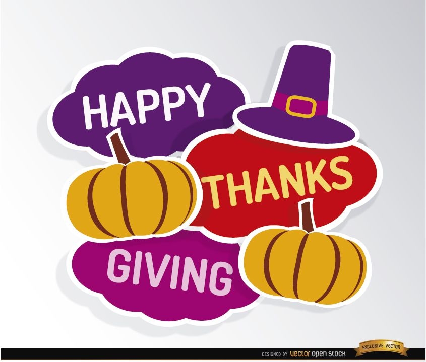 Happy Thanksgiving Hut K?rbisse Hintergrund