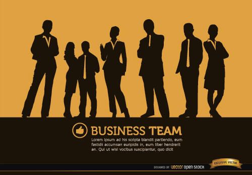 Business people standing silhouettes background Business people standing silhouettes background