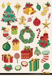 28 Christmas elements and objects 28 Christmas elements and objects