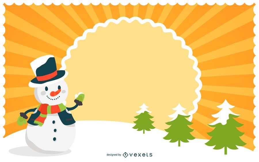 Starburst Xmas Background with Snowman Starburst Xmas Background with Snowman