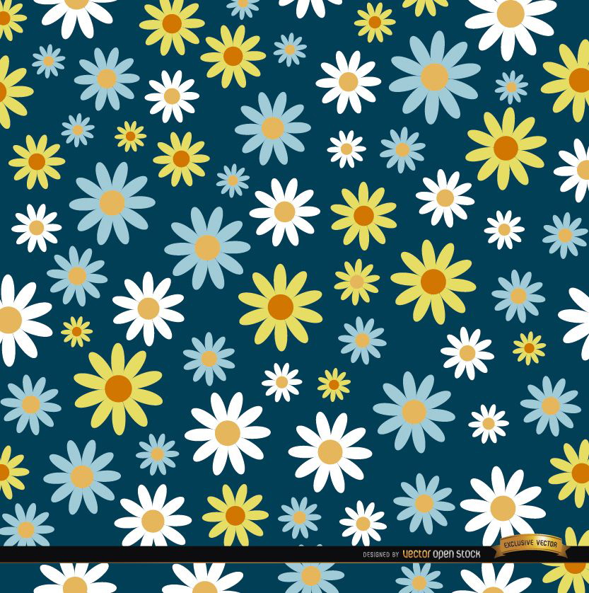 Daisies pattern background