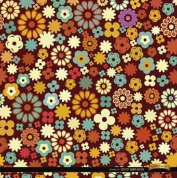 Un montón de patrón de flores de colores Un montón de patrón de flores de colores