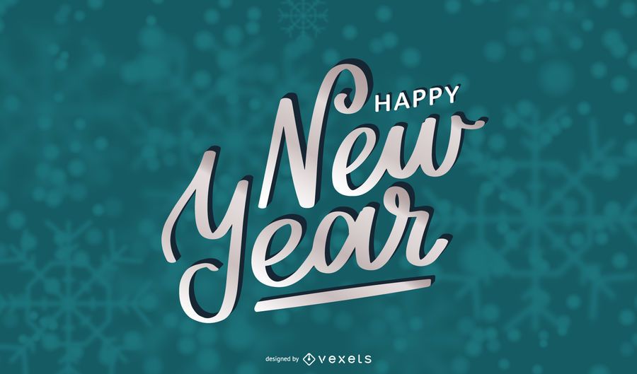 3D Beautiful New Year Typography 3D Beautiful New Year Typography