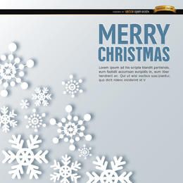 Frohe Weihnachten Schneeflocke formt Hintergrund