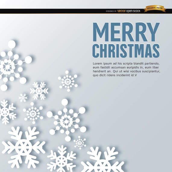 Merry Christmas snowflake shapes background Merry Christmas snowflake shapes background