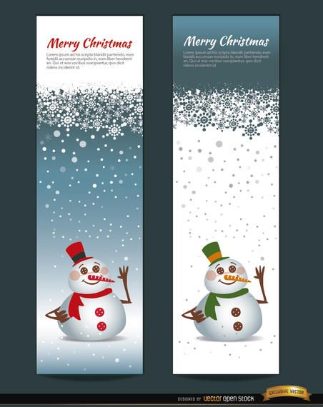2 Christmas snowman vertical bookmarks 2 Christmas snowman vertical bookmarks