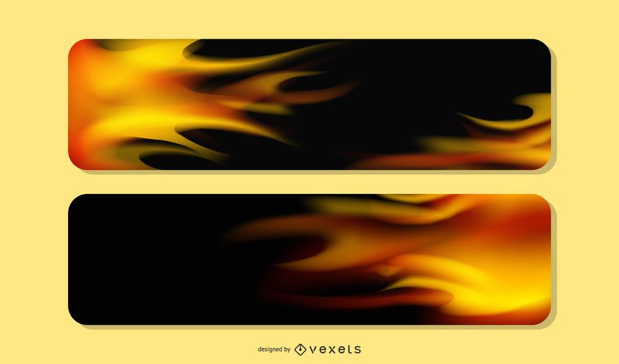 Gorgeous 3 Realistic Fire Banners Gorgeous 3 Realistic Fire Banners