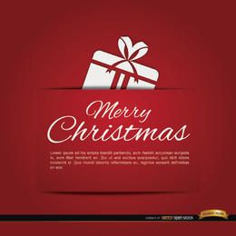 Tarjeta de regalo roja feliz navidad Tarjeta de regalo roja feliz navidad