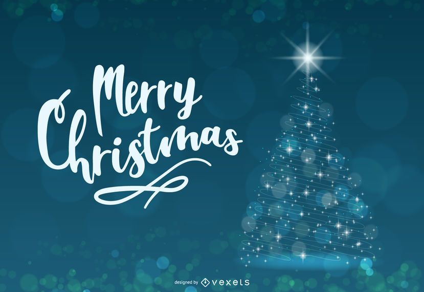 Árbol de Navidad creativo azul brillante Resumen Árbol de Navidad creativo azul brillante Resumen
