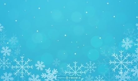 Fondo de Navidad estacional con copos de nieve