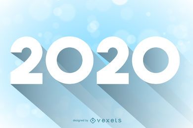 2020 lange beschattete minimale Typografie 2020 lange beschattete minimale Typografie