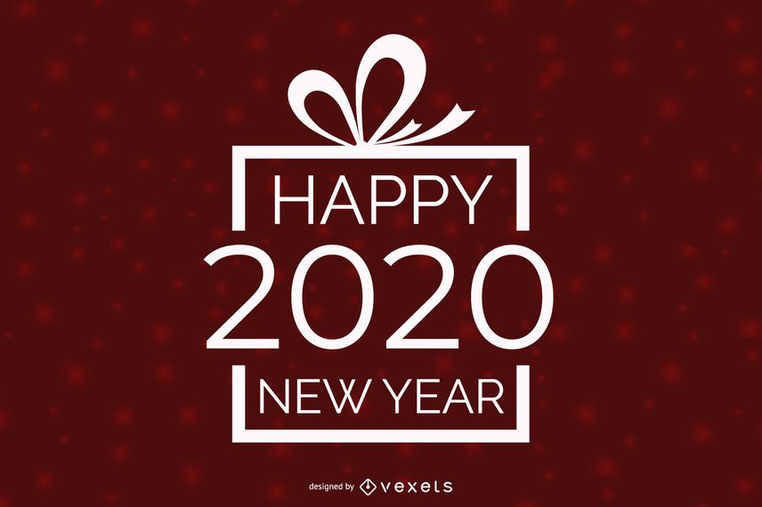 New Year Greetings inside Xmas Gift Box New Year Greetings inside Xmas Gift Box
