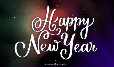 Stunning 2020 New Year Lettering on Space Stunning 2020 New Year Lettering on Space