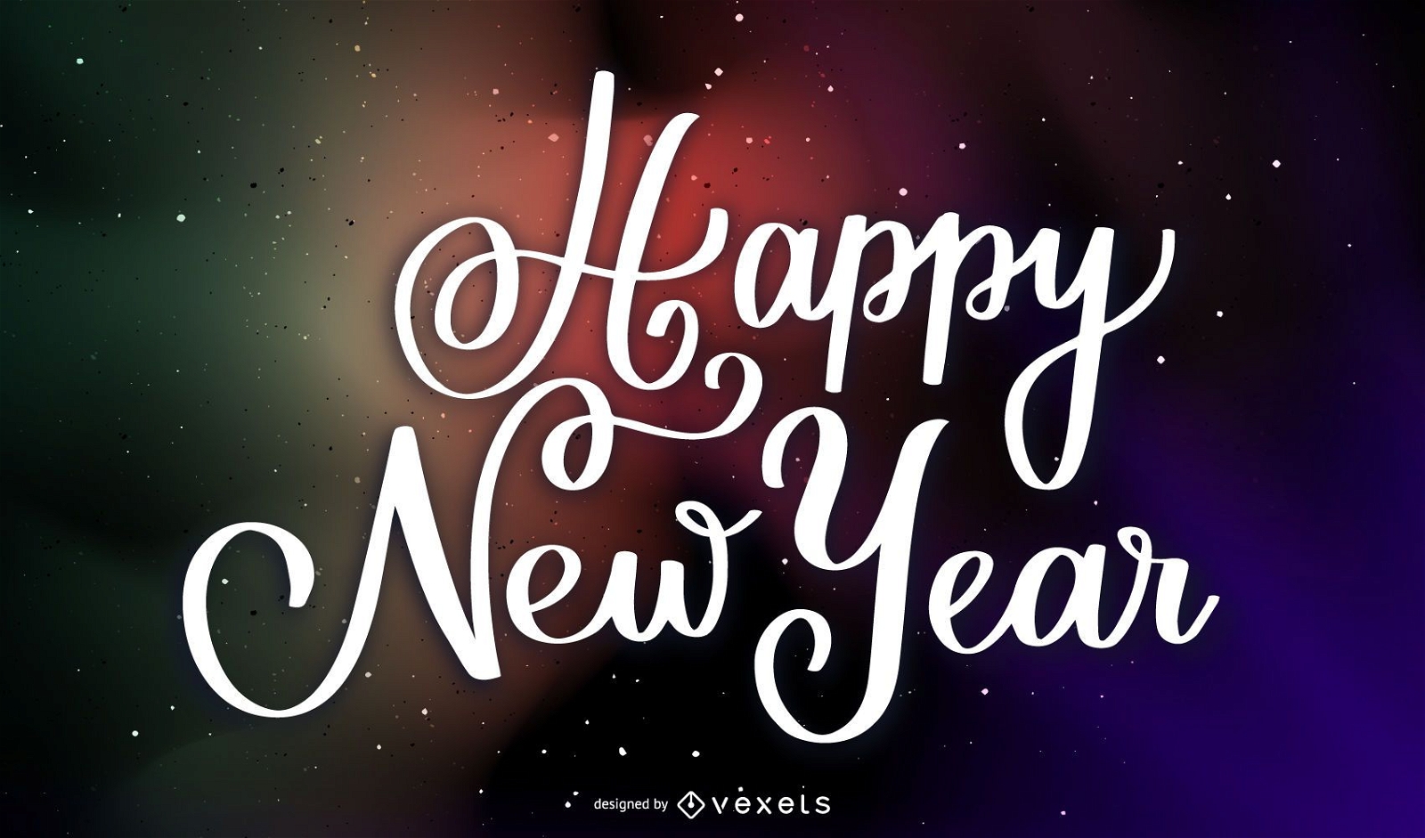 Stunning 2020 New Year Lettering on Space
