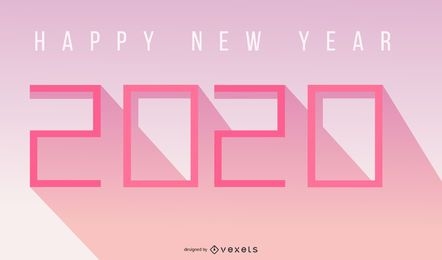Letras simples de feliz ano novo de 2020