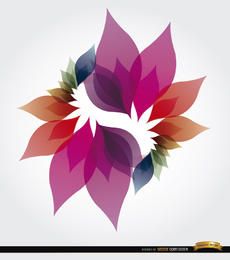 Colorful petals spiral background Colorful petals spiral background