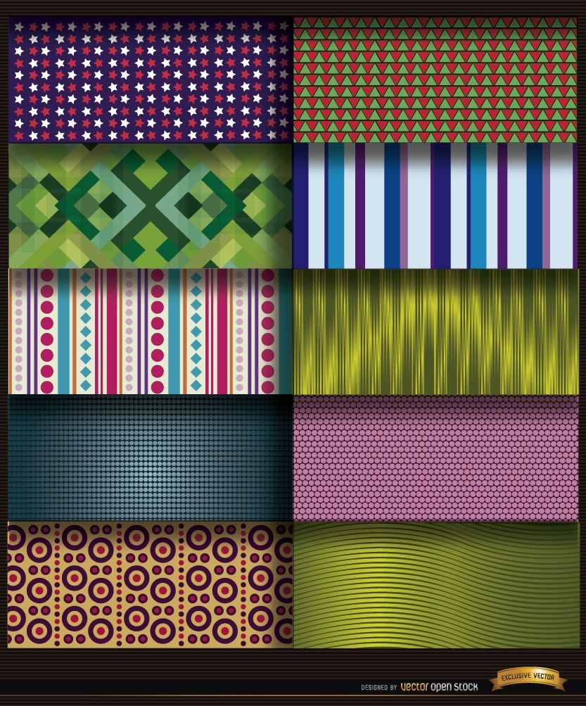 10 abstract patterns backgrounds