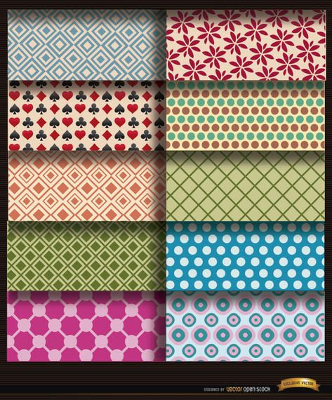 10 Rhombs flowers circles patterns 10 Rhombs flowers circles patterns