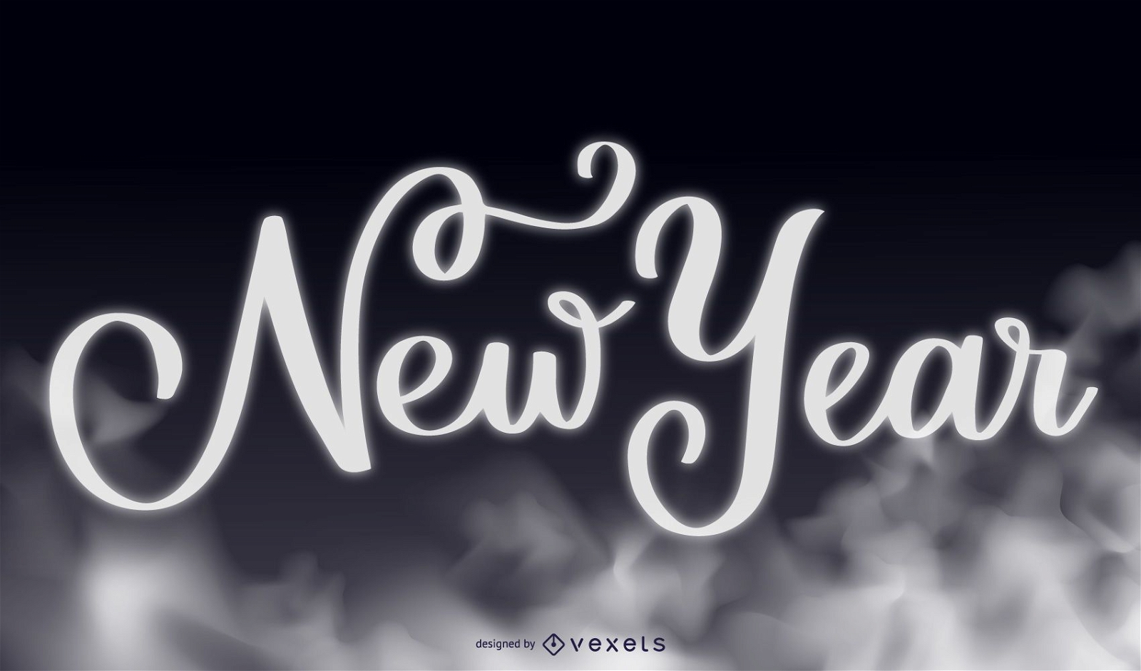 Smoky Typography New Year 2015 Background
