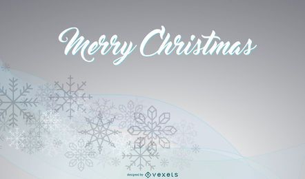 Xmas Background with Snowflakes on Curves