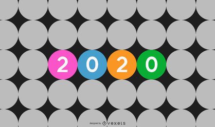 2020 inside Colorful Separate Circles 2020 inside Colorful Separate Circles