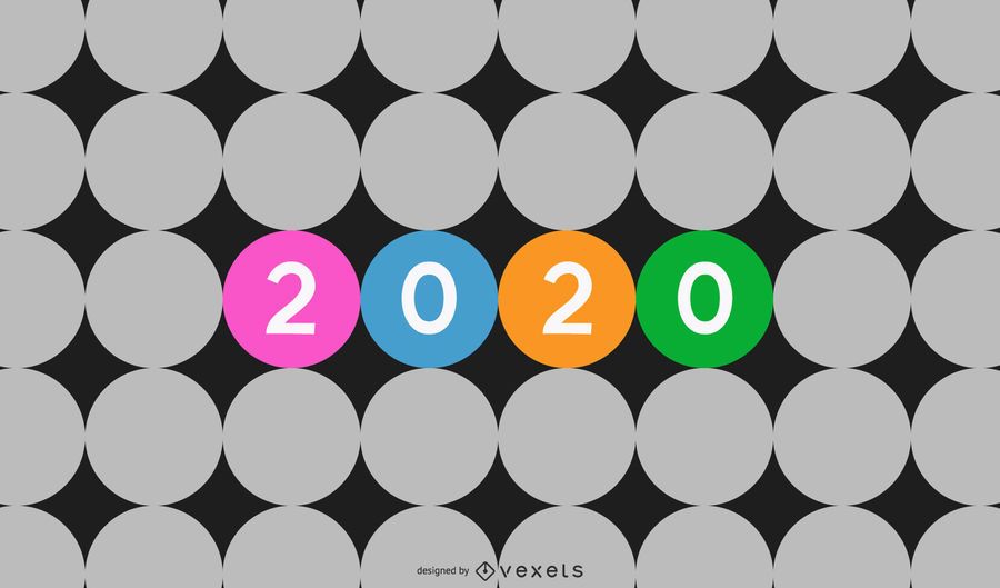 2020 inside Colorful Separate Circles 2020 inside Colorful Separate Circles