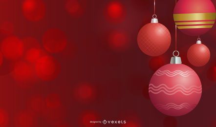 Desenho vetorial de enfeite de natal vermelho