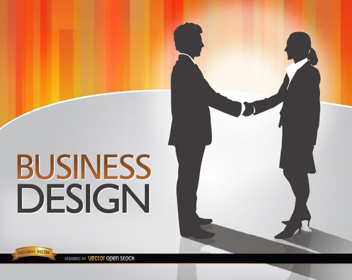 Man woman shake hands deal Man woman shake hands deal