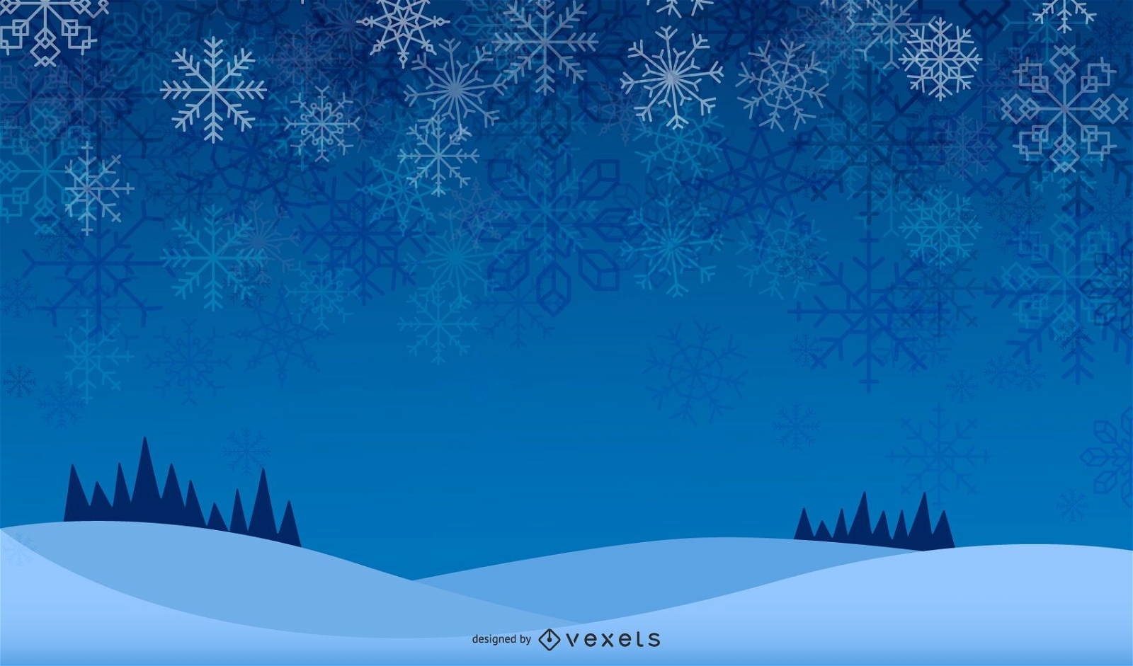 Glowing Snowflakes Background Design