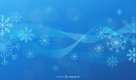 Blue Waves Xmas Background