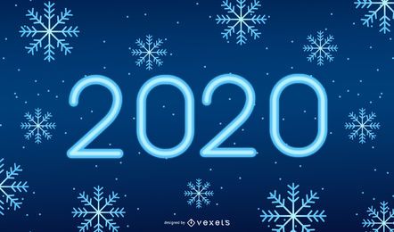 2020 Snowflakes Background Design 