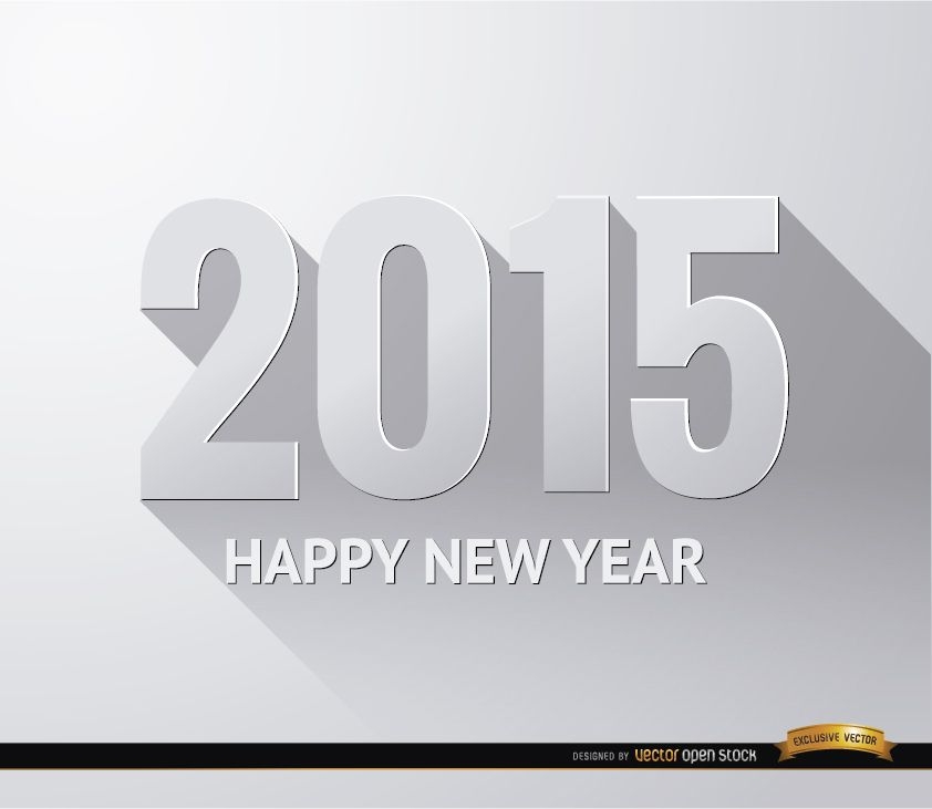 2015 new year white gradient wallpaper