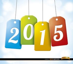 2015 hängende Marke kardiert Hintergrund 2015 hängende Marke kardiert Hintergrund