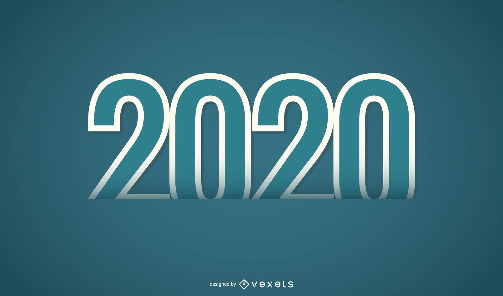 2020 double font lettering