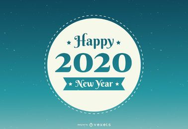 New Year 2020 Round Badge New Year 2020 Round Badge