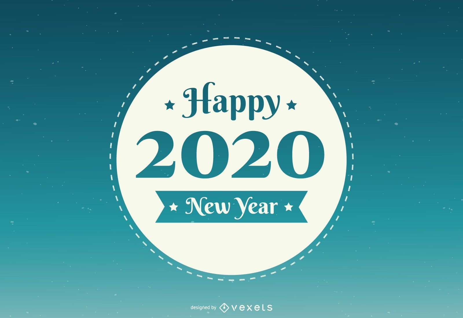 Neujahr 2020 Runde Abzeichen