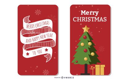 2 schöne Weihnachtsbroschüre Vorlagen-Set