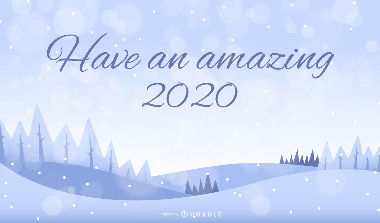 Fundo da paisagem com neve em 2020