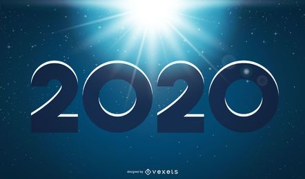 2020 New Year on Glowing Night Background 2020 New Year on Glowing Night Background