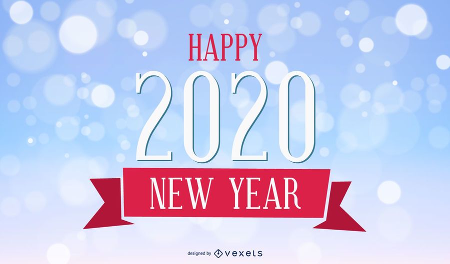 Tarjeta de año nuevo vintage 2020 sobre fondo Bokeh Tarjeta de año nuevo vintage 2020 sobre fondo Bokeh