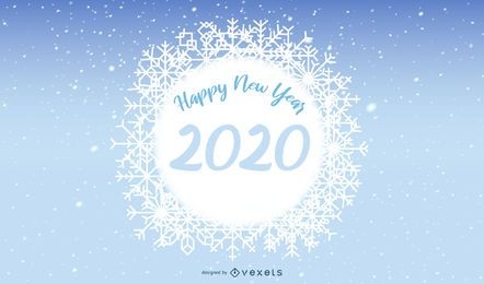 Banner de floco de neve de ano novo de 2020