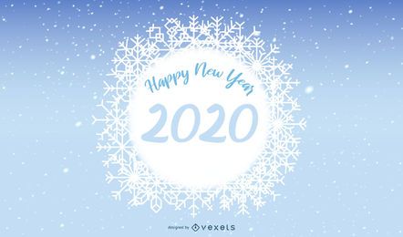Copo de nieve Banner 2020 Año Nuevo Copo de nieve Banner 2020 Año Nuevo