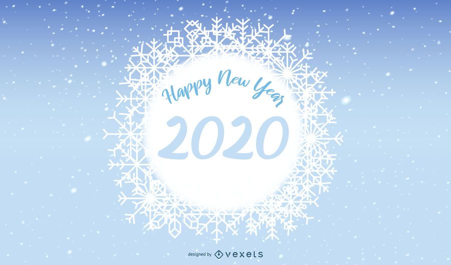 Snowflake Banner 2020 New Year Snowflake Banner 2020 New Year