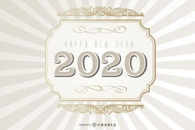 2020 Typography Vintage Background
