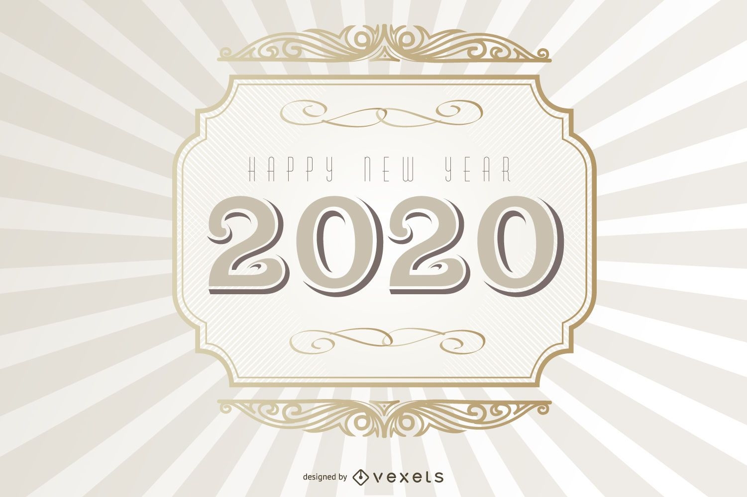 2020 Typografie Vintage Hintergrund